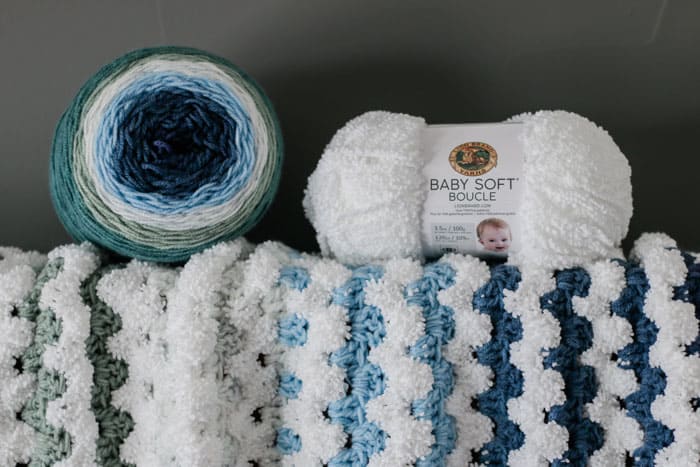 Tributary Free Beginner Crochet Baby Blanket Pattern » Make & Do Crew